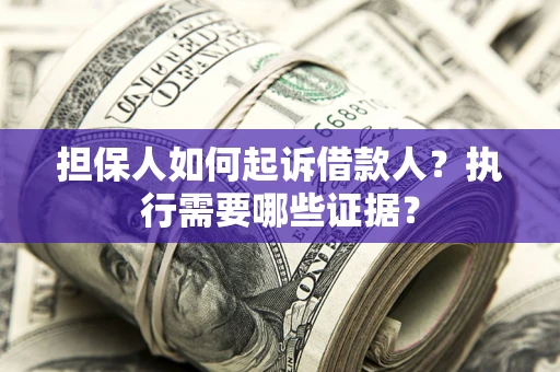 济南担保人如何起诉借款人？执行需要哪些证据？