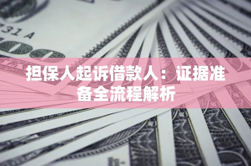 济南担保人起诉借款人：证据准备全流程解析